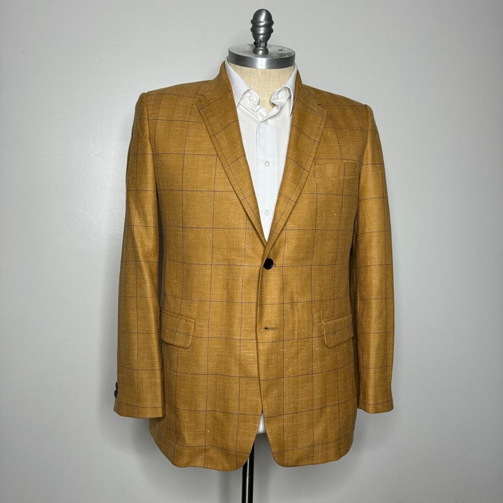 Suit Studio Mustard Checkered Blazer